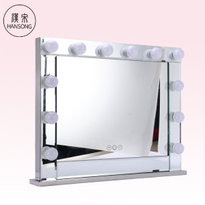 Lighted Vanity Makeup Mirror Frame Hollywood Style Cosmetic Wall Mounted Mirror with 14 Dimmable LED Bulbs