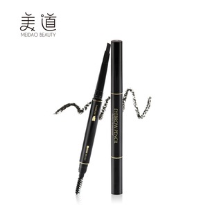 Makeup Waterproof  2in1 Korea Black Eyebrow Pencil With Screw Comb