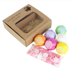 Manufacturers selling high-end essential oil packaging private brand wholesale bubble bath bomb gift box OEM in stock