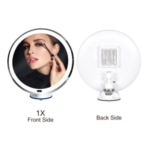 Men electric make-up / makeup and shaving mirror with soft led ring lights