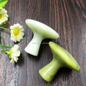 Mushroom shaped guasha jade scraping massager body massage