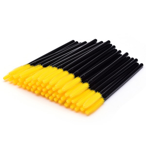 New arrival eyelash extension tool plastic handle silicone makeup disposable mascara brushes