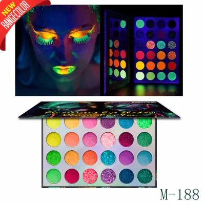 New Cosmetic Neon Eyeshadow Neon Color Makeup Highlight Pressed Neon 24 Color Eyeshadow