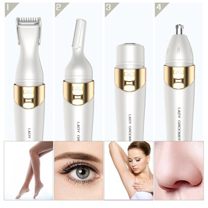 New Mini portable 4 in 1 electric Lady Epilator Multi-function hair removal device Professional design eyebrow epilator