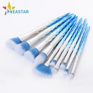 New Professional Nylon Hair Eyeshadow Brushes Set 10 pcs Makeup Brushes For Eye Makeup Tool Kit and Face makeup