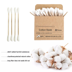 OEM Paper Box Eco Friendly Ear Cleaning Wooden Stick Cotton Buds