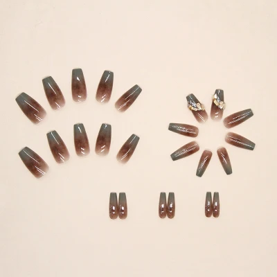 Press-on Nail Short Solid Multicolor with Good Quality 24PCS/Set