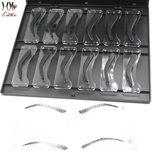 Professional 3D Effect Eyebrow Tattoo Stencil best wholesale eyebrow shaping tools for beginner