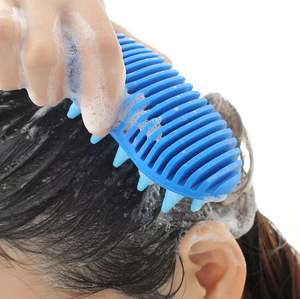 Silicone Massage Brush Comb / Detangling Hair Brush / scalp shampoo brush