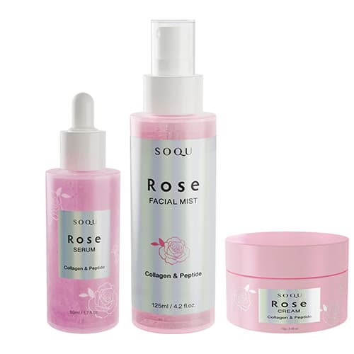 SOQU Rose Line (Mist, Cream, Serum, Cleanser)