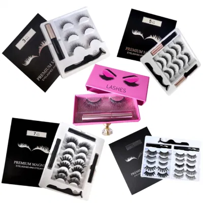 Top Selling Private Label False Eyelashes Magnetic Silk 3D Lashes Newest Natural Magnetic Eyelashes