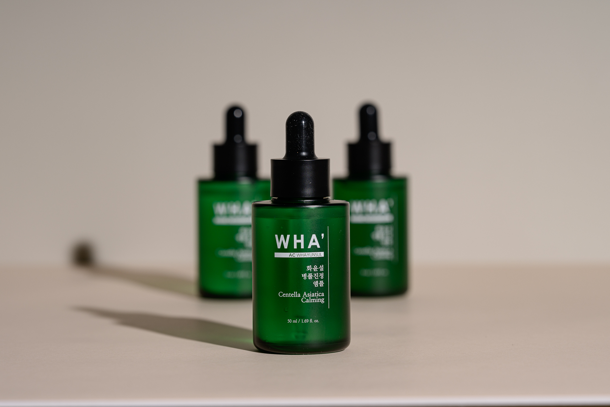 WHAYUNSUL CENTELLA ASIATICA  CAMING AMPOULE(50ml),Acne toner,Whitening toner,natural serum