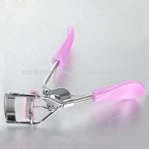 Wholesale beauty makeup tool PP pink silver eyelash curler