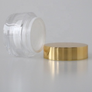 wholesale cosmetic packaging hot sale plastic cream jar customized color round acrylic jar 15 30 50 ml