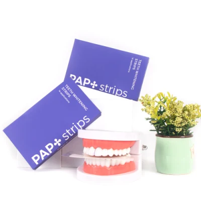 Wholesale Private Label Professional No Peroxide Home Use 4 Layers Pap Teeth Whitening Dry Strips