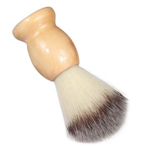 Wholesale Private Label Travel Size Vegan Beard Shave Brushes Wood Handle Synthetic Shaving Brush