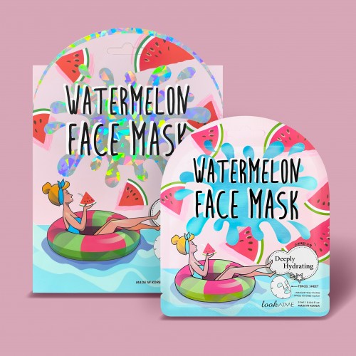 lookATME WATERMELON TENCEL FACE MASK