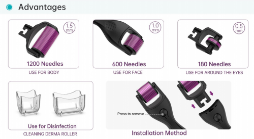 Derma Roller In Stock Microneedle Derma Roller 3IN1 derma roller skin