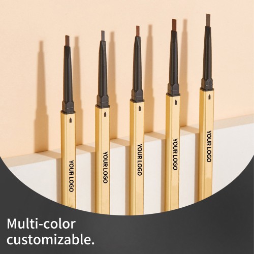Private Label Rotatable Eyebrow Pencil With Brush OEM ODM,Waterproof Hypoallergenic,Natural Long Lasting,Custom Tube & Core Color,FDA & CPNP Compliant