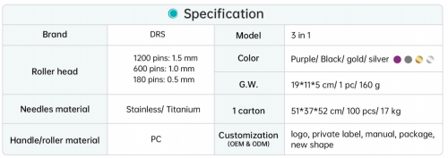 Derma Roller In Stock Microneedle Derma Roller 3IN1 derma roller skin