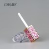 Bling sticker hexagon lip gloss container tube with wand