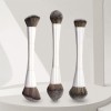 High Double-Ended Flat Makeup Brush Set Multi-Purpose Face Eye Contour Eyebrow Pencil Foundation Highlighter Brush