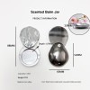 New Style Portable Unique Design Shell Shaped Convex Texture Solid Perfume Box Zinc Alloy Sliding Scented Balm Jar