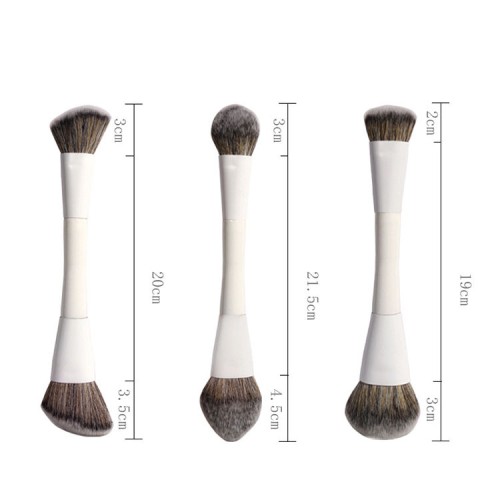 High Double-Ended Flat Makeup Brush Set Multi-Purpose Face Eye Contour Eyebrow Pencil Foundation Highlighter Brush