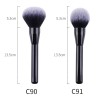 Wholesale OEM/ODM Professional Black Powder Brush Dense Vegan Bristles Big Blusher Cosmetic Brush with Private Label