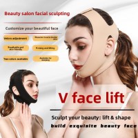 V Face Lifting Bandage, Breathable V Line Face Shaper Mask, Adjustable Velcro Double Chin Reducer Facial Firming Face Sculptor, OEM Wholesale Beauty Tool