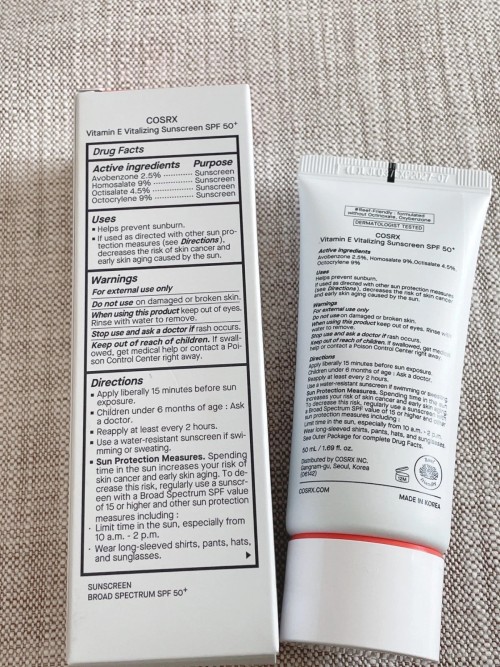 COSRX Vitamin E Vitalizing Sunscreen SPF 50 50ml