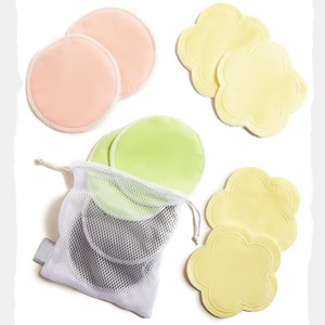 2018 Trending amazon hot sale hypoallergenic organic bamboo machine washable reusable breast feeding nursing pads