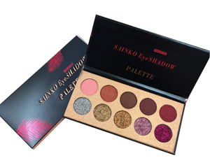 2019 Hot selling 10 colors matte glittering private label eyeshadow palette