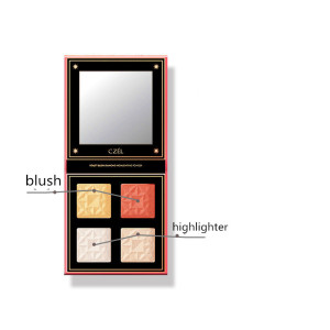 4 colors blush highlighter private label blush palette custom blush