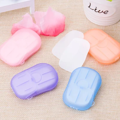 50 Sheets Disposable Travel Portable Plant Extract Fragrance Water Soluble Hand Soap Paper Handy Travel Washable Paper Soap Scented Pocket Customized Rose Soap