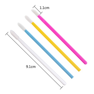 50pcs White Handle Disposable Beauty Lip Balm Gloss Brush Makeup applicator