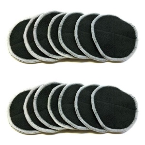 Biodegradable private label face oil free washable reusable hemp cotton microfiber charcoal cloth bamboo makeup remover pads