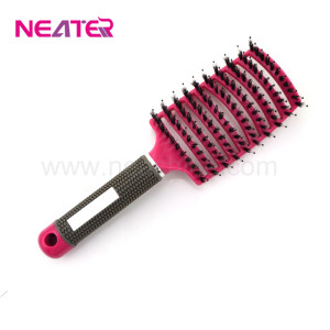 Black detangling nylon pins and 100% boar bristle hair brush