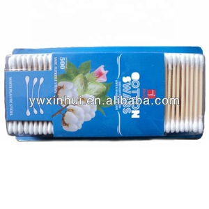 Certification ISO9001 bamboo stick 100% degreasing cotton ear swabs,cotton ear buds,cotton ear tips in the Blister packaging