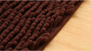 Chenille super absorbent anti slip bath mat set