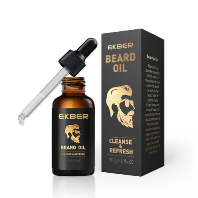 Custom Logo Beard Kit Organic Beard Oil Products Best Beard Care Growth Serum and Balm