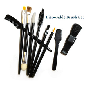 Disposable Applicator Kit Brush Set Includes Mascara Wand, Lip Brush, Eyeshadow Applicator, Spatula, Sponge