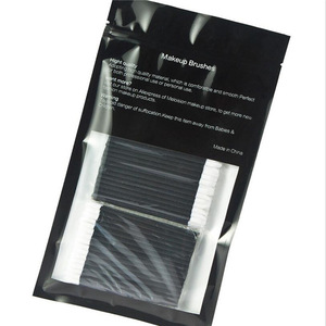 Disposable Lip Brushes Lipstick Gloss Wands Applicator Makeup Tool Kits, Black