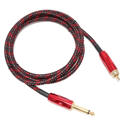 Durable 1.8m Nylon Snakeskin Power Supply RCA Cable Connector Tattoo Clip Cord for Tattoo Gun Machine