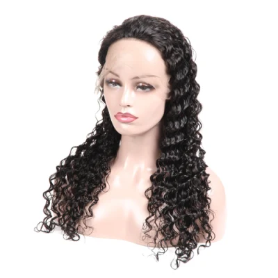 Fashion Factory Wholesale Raw Brazilian Human Virgin Hair Natural 13X4 Deep Wave Transparent HD Lace Frontal Wigs