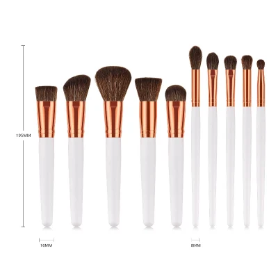 Free Shipping Hot Sale Private Label Marble Handle Makeup Brushes Professional Cosmetic Brush 10PCS Makeup Brush Set