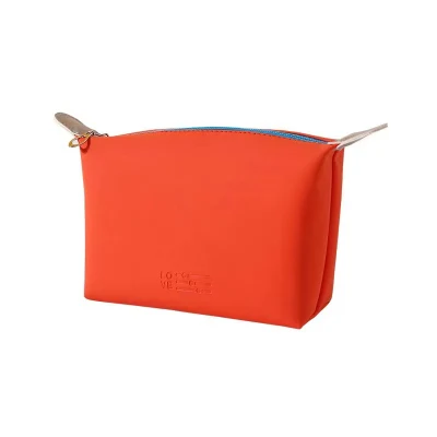 Hot Sale Leather Women Makeup Cosmetic Brush Bag Wholesale Reusable Makeup Organizer Bag Zipper Leather Wash Bag