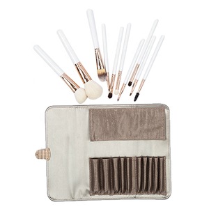 make up pinsel set organic makeup 10 pcs animal hair brush set