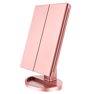 Makeup Vanity Mirror with 24 LED Lights Magnification Mirror with Touch Screen Adjustable Rotation