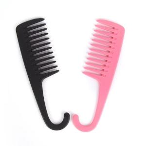 Manufacturers large tooth hair comb Straight hair hook hairdressing tools Plastic wide tooth comb